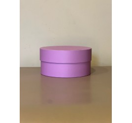 Короткая круглая коробка 18 см.  лиловый